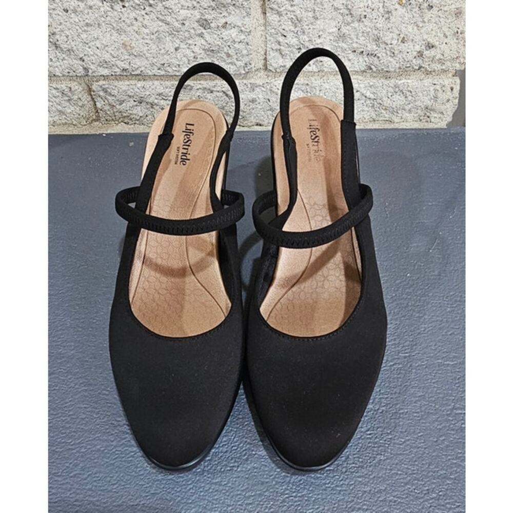 LifeStride Evoke Slingback Mary Jane Platform Pump Black Comfort New Sz 10 - Picture 2 of 11